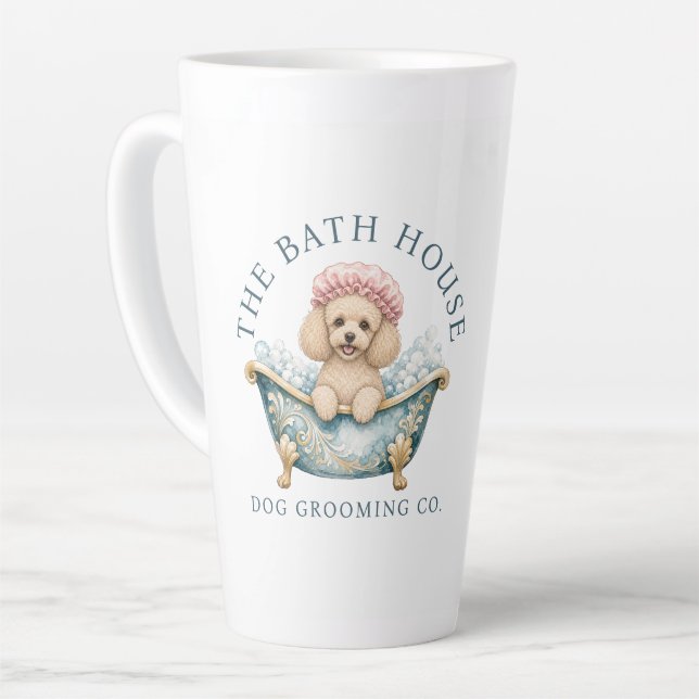 Toy Poodle In Bath Cute Dog Groomer Mug (Left Angle)