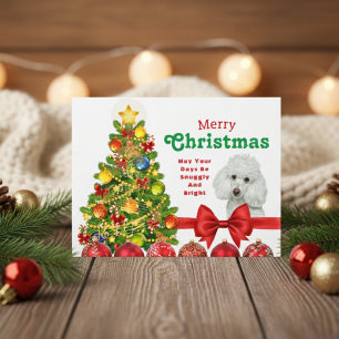 Toy Poodle Merry Christmas Card
