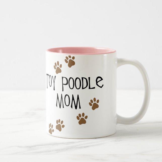 Toy Poodle Mum Two-Tone Coffee Mug (Right)