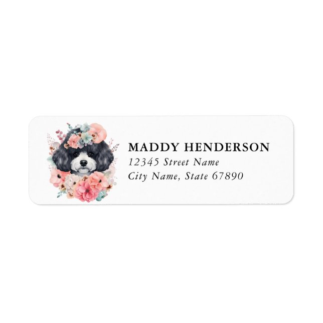 Toy Poodle Return Address Labels  (Front)