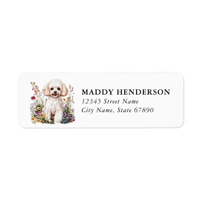 Toy Poodle Return Address Labels (Front)