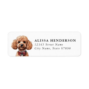 Toy Poodle Return Address Labels