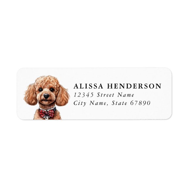 Toy Poodle Return Address Labels (Front)