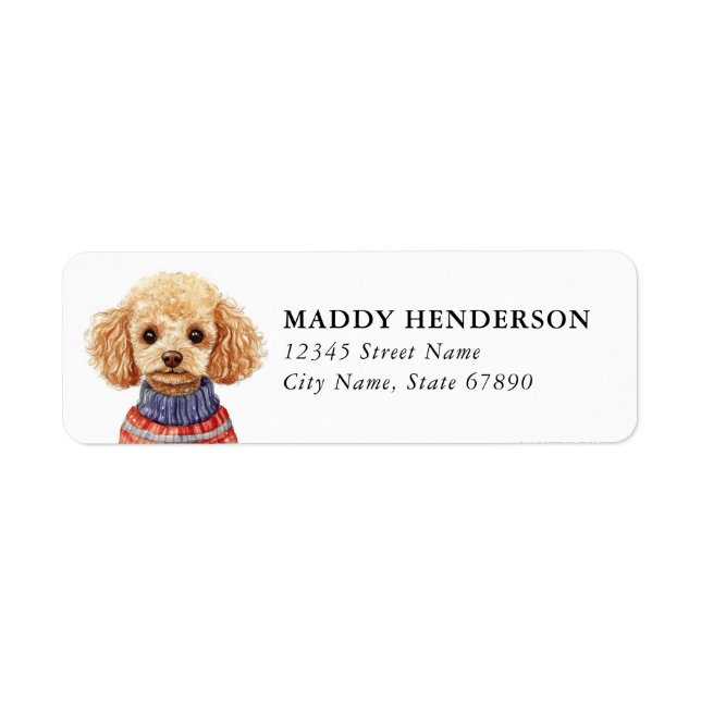 Toy Poodle Return Address Labels (Front)