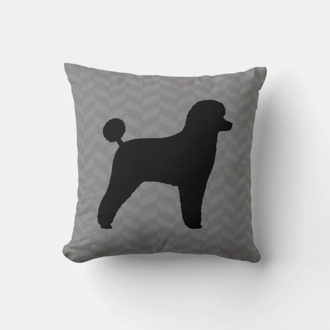 Toy Poodle Silhouette Cushion (Front)