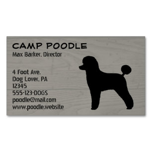 Toy Poodle Silhouette Magnetic Business Card