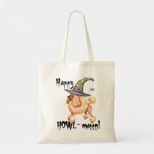 Toy Poodle Witch Tote Bag