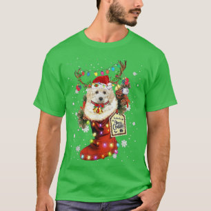 Toy Poodle Xmas Boot Christmas Sock Winter Snow  T-Shirt
