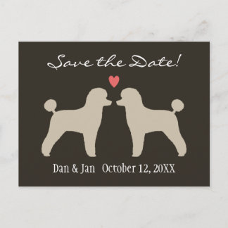 Toy Poodles Wedding Save the Date Announcement Postcard