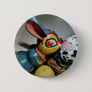 Toy Rabbit and  cow egg 6 Cm Round Badge