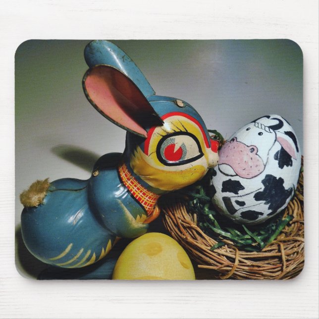 Toy Rabbit and  cow egg Mouse Pad (Front)
