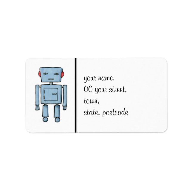 Toy Robot Address Label (Front)