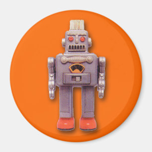 Toy Robot Round Magnet
