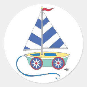 Toy Sailboat Sticker