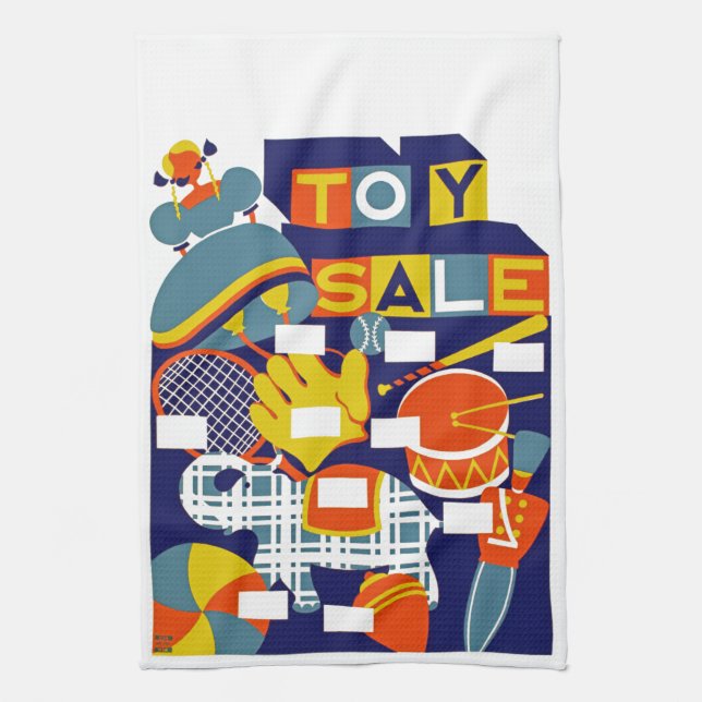 Toy Sale Tea Towel (Vertical)