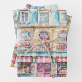 Toy shop at Paris watercolor Wrapping Paper Sheet