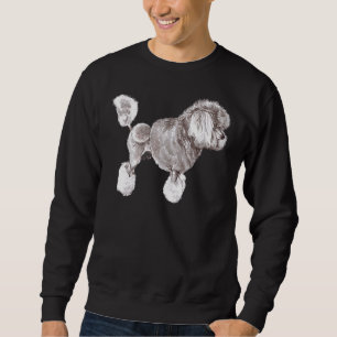 Toy Silver Poodle Dog Breed Show Stack Stand Sweatshirt