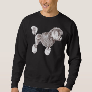Toy Silver Poodle Dog Breed Show Stack Stand Sweatshirt