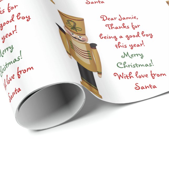 Toy Soldier Letter from Santa Christmas Xmas Wrapping Paper (Roll Corner)