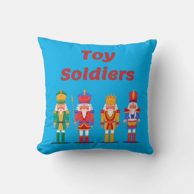 Toy Soldier Nutcrackers  Throw Pillow (Front)
