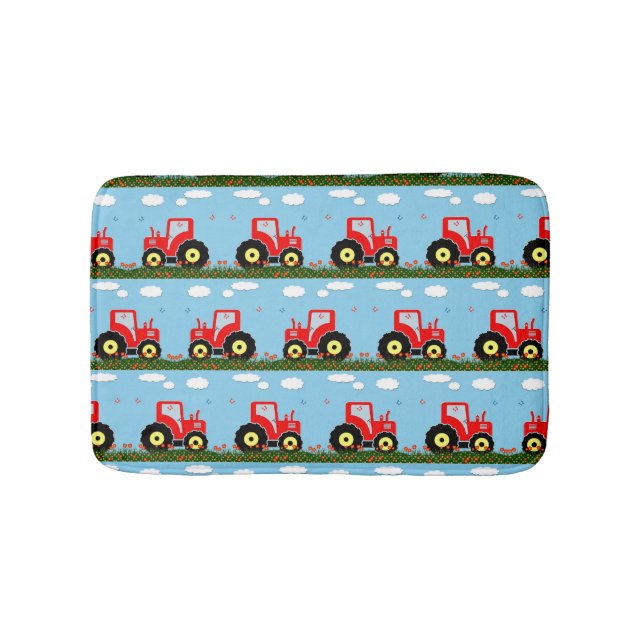 Toy tractor pattern bath mat (Front)