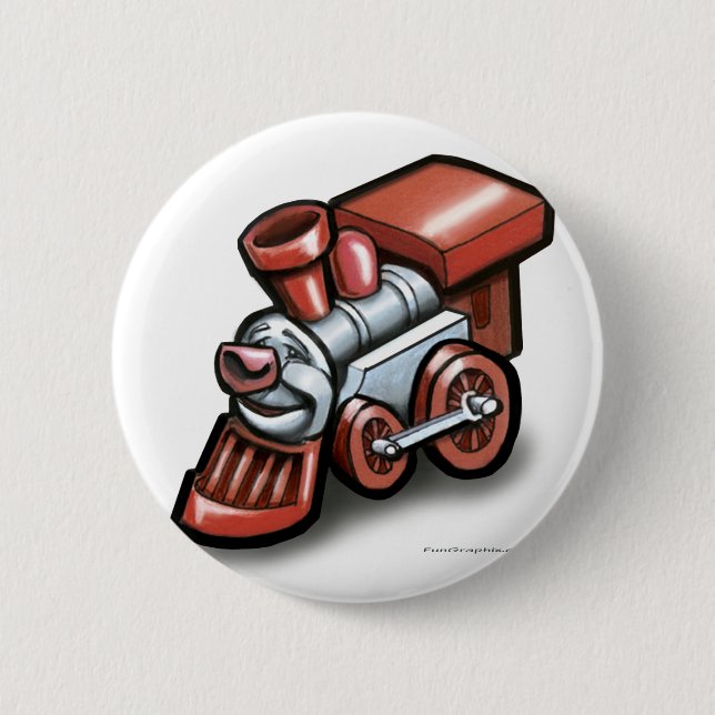 Toy Train 6 Cm Round Badge (Front)