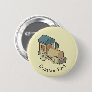 Toy Train 6 Cm Round Badge