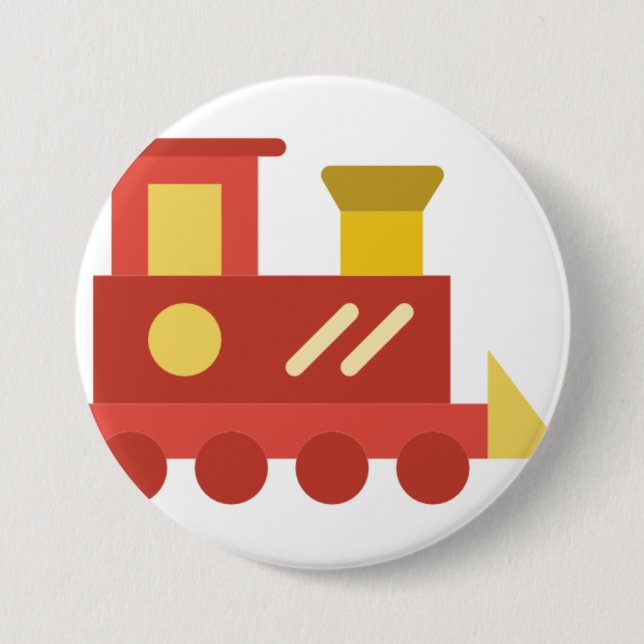 toy train 7.5 cm round badge (Front)