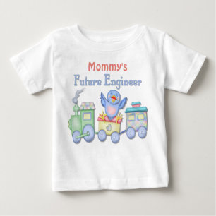 Toy Train Bluebird Future Engineer Baby - Mummy's Baby T-Shirt