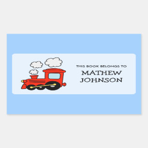 Toy train book label stickers School supplies