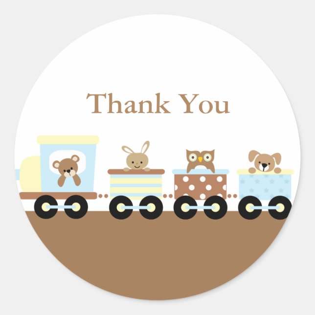 Toy Train Classic Round Sticker (Front)