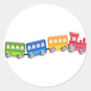 Toy Train Classic Round Sticker