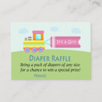 Toy train Diaper Raffle Tickets