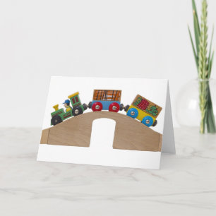 toy train holiday card