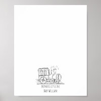 Toy Train Journey Sketch Guest Book