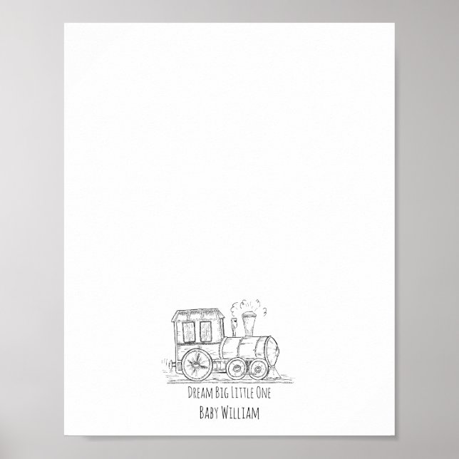 Toy Train Journey Sketch Guest Book (Front)