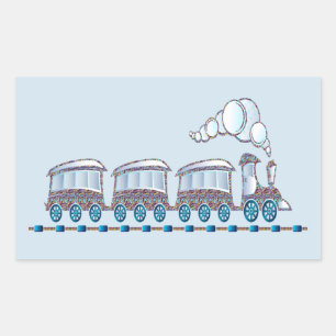 Toy Train Rectangular Sticker