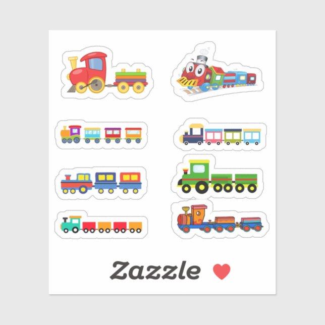 Toy Train Stickers (Sheet)