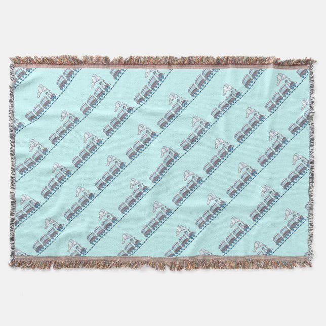 Toy Train Throw Blanket (Front)