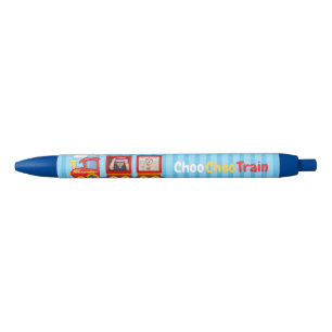 Toy Train Toddler Boy Birthday Blue Black Ink Pen