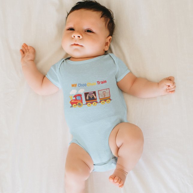 Toy Train Toddler Boys Birthday Blue Baby Bodysuit (Creator Uploaded)