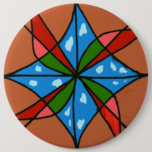 "Toy Windmill" Abstract Art Button (Front)