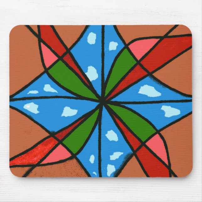 "Toy Windmills" Abstract Design Mousepad (Front)