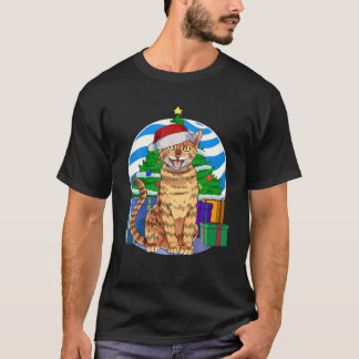 Toyger Cat Funny Santa Christmas Tree Decor T-Shirt