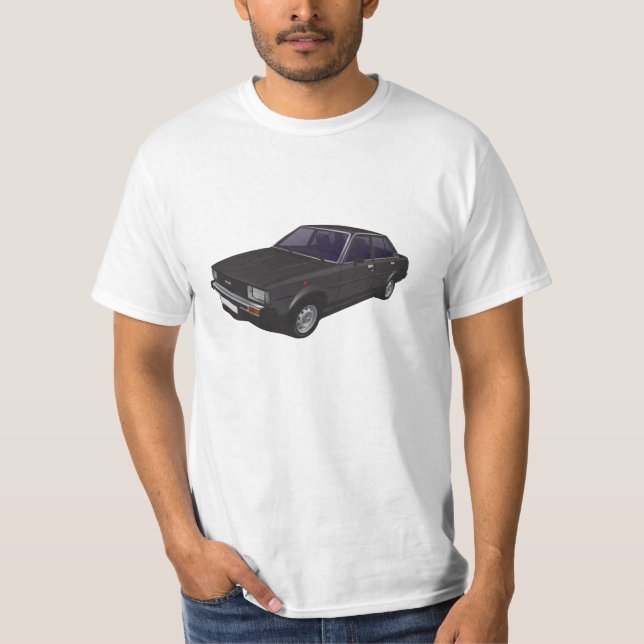 Toyota Corolla DX E70 black t-shirt (Front)