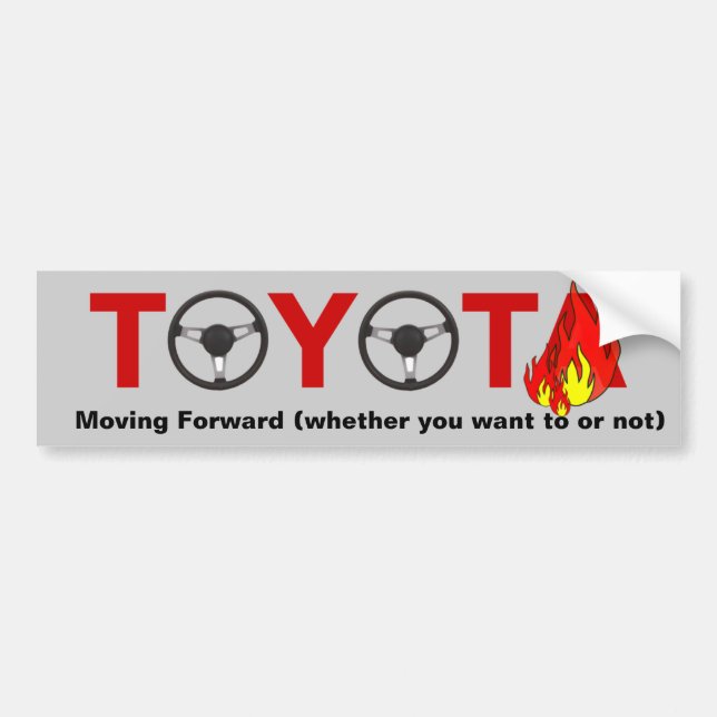 Toyota: Moving Forward Bumper Sticker (Front)