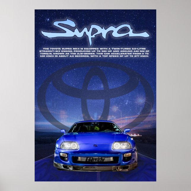 Toyota Supra MK4 Poster (Front)
