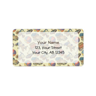 Toys Icons Background Label