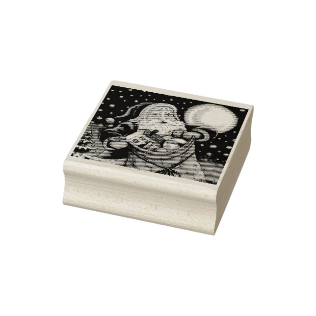 TOYS ON THE ROOF TOP, SANTA RUBBER STAMP (Stamp)