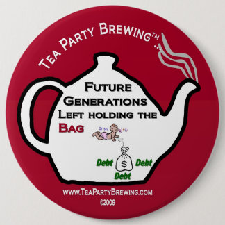 TP0111 Future Generations Left Holding Bag Button